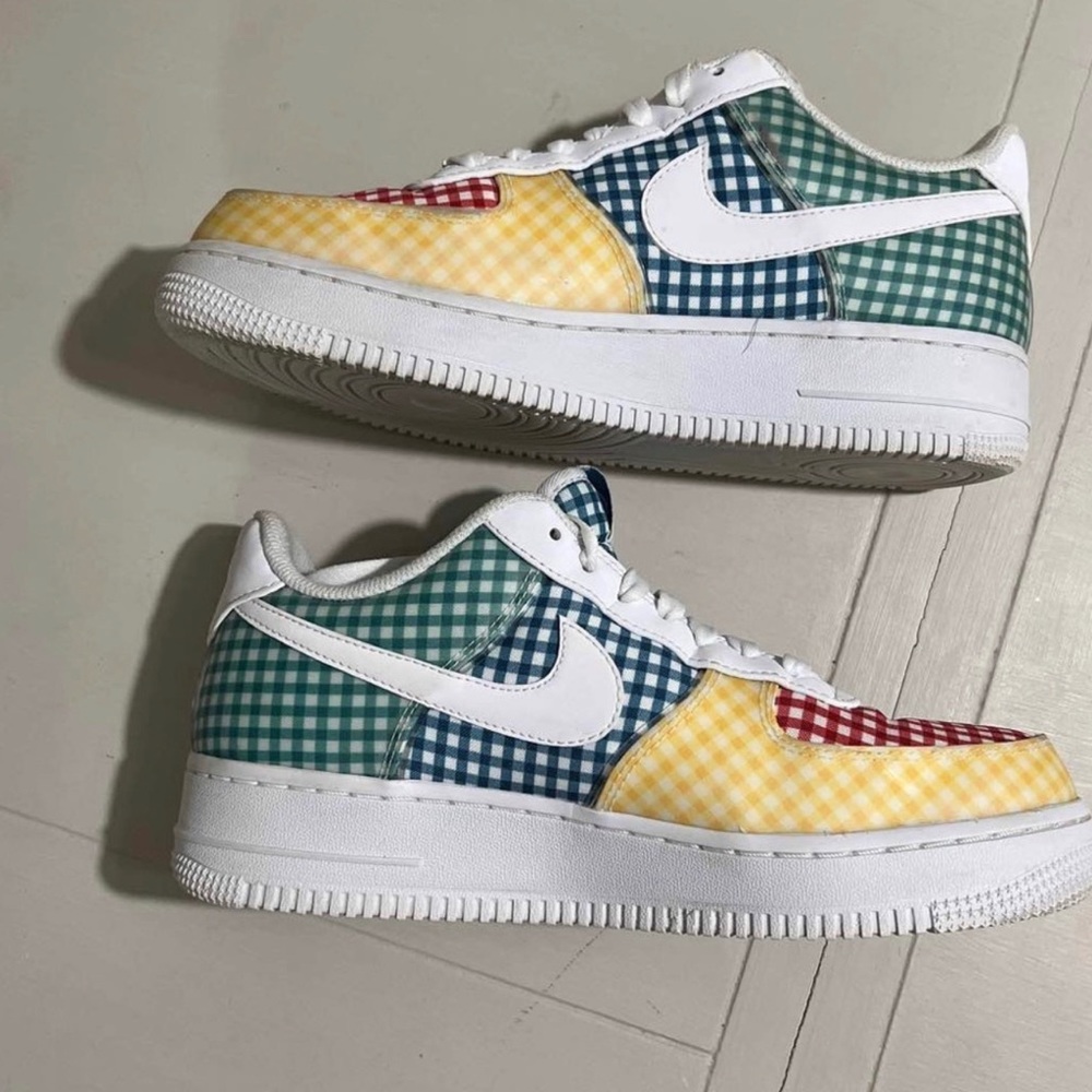 Womens Size 8 Nike Gingham Airforce 1 Low